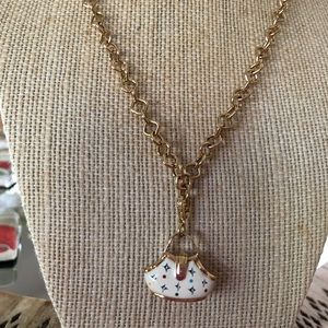14K gold purse necklace